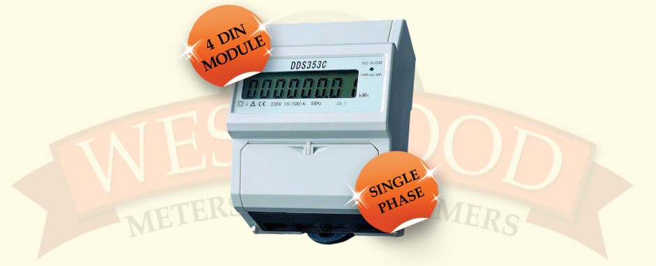 Single Phase DIN Rail 4 Module Meter - Westwood Meters and Timers