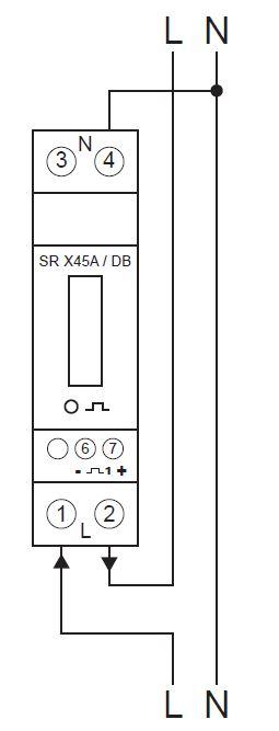 Eastron SDM120-DB single phase 45a 1 module meter wiring diagram
